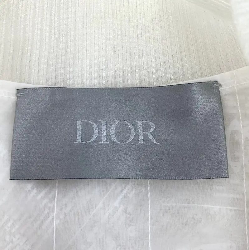 Dior Dior Men's White Silk Bomber Jacket 0089 Size US L / EU 52-54 / 3 - 5 Thumbnail