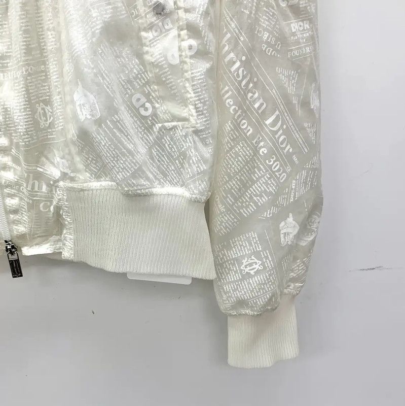 Dior Dior Men's White Silk Bomber Jacket 0089 Size US L / EU 52-54 / 3 - 4 Thumbnail