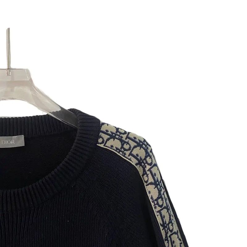 Dior Dior Navy Cotton Pullover Sweater for Men 0089 Size US L / EU 52-54 / 3 - 4 Thumbnail