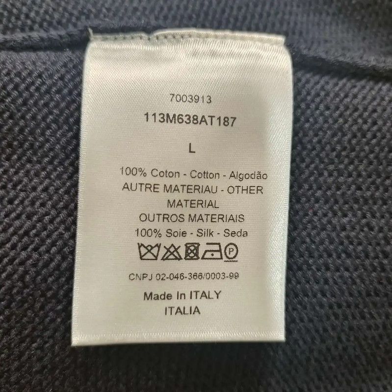 Dior Dior Navy Cotton Pullover Sweater for Men 0089 Size US L / EU 52-54 / 3 - 7 Thumbnail