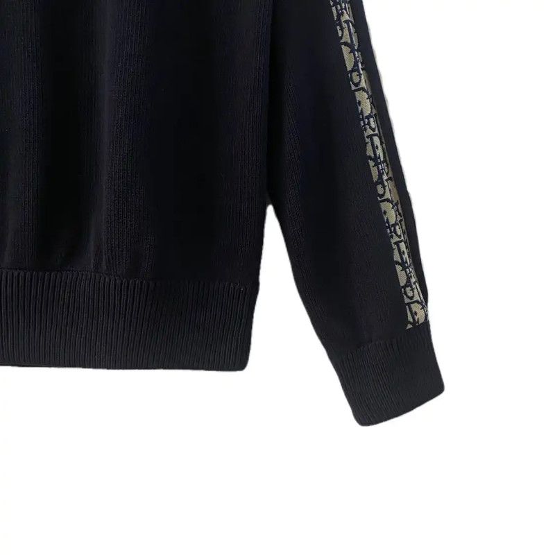 Dior Dior Navy Cotton Pullover Sweater for Men 0089 Size US L / EU 52-54 / 3 - 5 Thumbnail