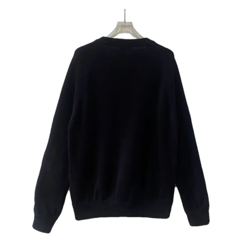 Dior Dior Navy Cotton Pullover Sweater for Men 0089 Size US L / EU 52-54 / 3 - 2 Thumbnail