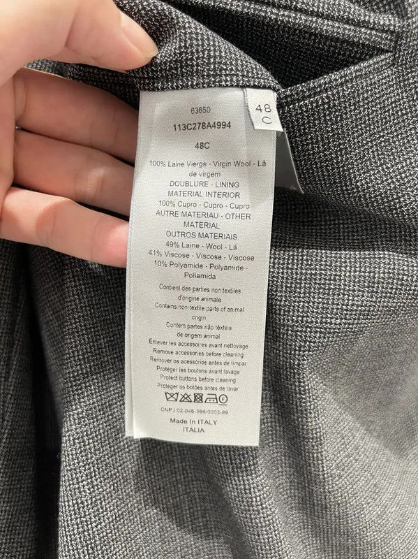 Dior Dior Gray Long Sleeve Outerwear Jacket 0089 Size US M / EU 48-50 / 2 - 6 Thumbnail