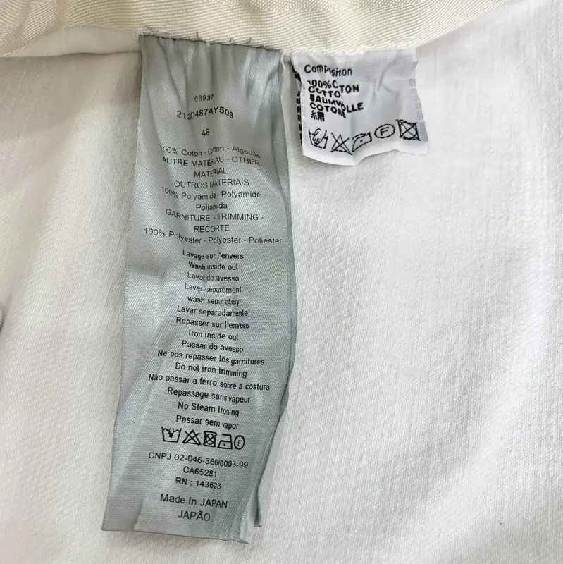 Dior Dior Men's White Cotton Jacket 0089 Size US S / EU 44-46 / 1 - 7 Thumbnail