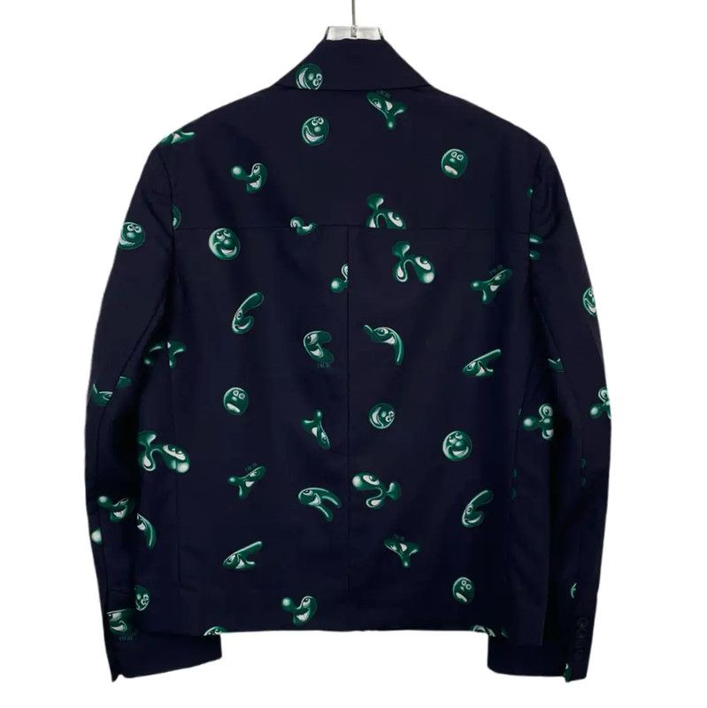 Dior Dior Men's Wool Navy Jacket with Unique Print 0089 Size US S / EU 44-46 / 1 - 2 Thumbnail