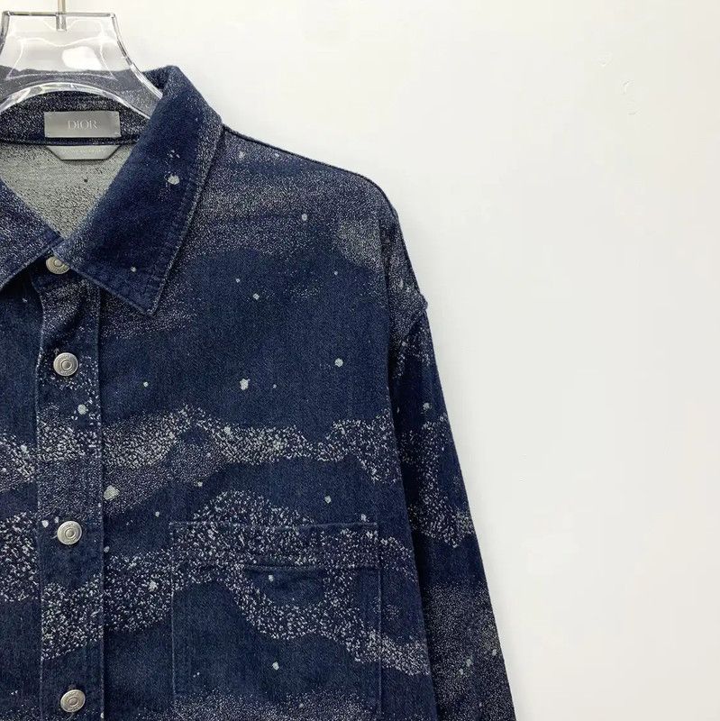Dior Dior Navy Cotton Long Sleeve Shirt 0089 Size US M / EU 48-50 / 2 - 3 Thumbnail