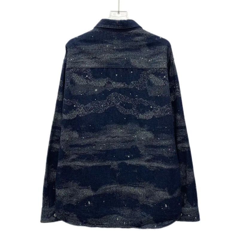 Dior Dior Navy Cotton Long Sleeve Shirt 0089 Size US M / EU 48-50 / 2 - 2 Thumbnail