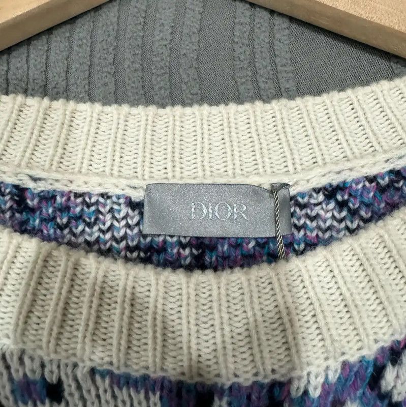Dior Dior Blue Cashmere Pullover Sweater for Men 0089 Size US XL / EU 56 / 4 - 3 Thumbnail