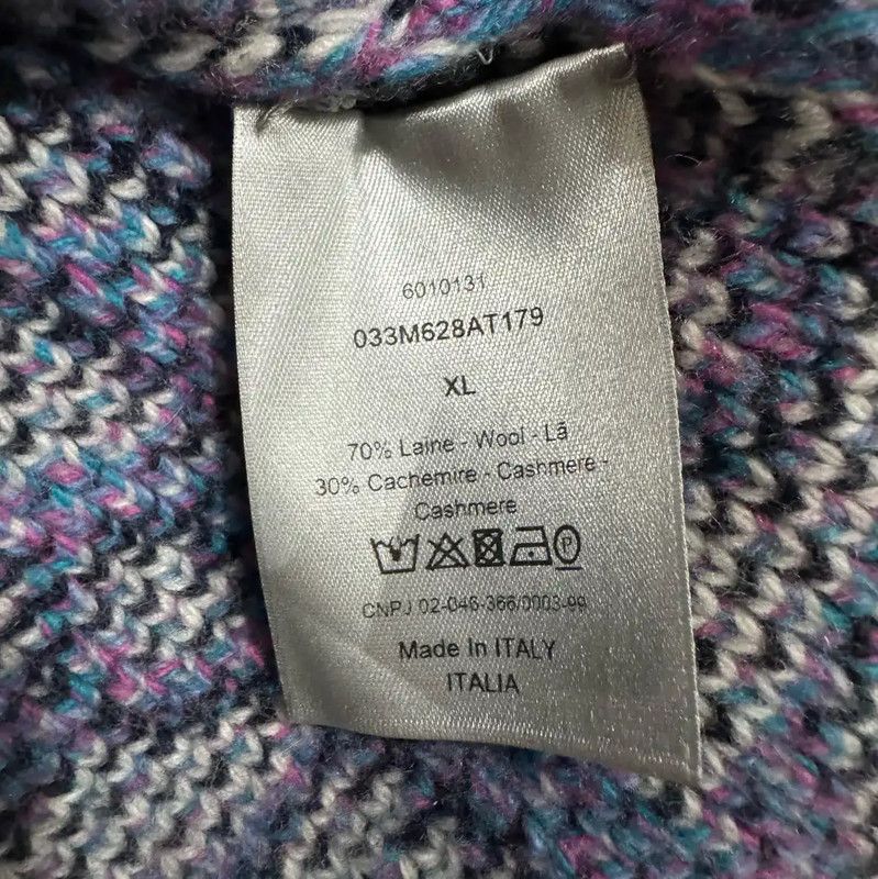 Dior Dior Blue Cashmere Pullover Sweater for Men 0089 Size US XL / EU 56 / 4 - 4 Thumbnail