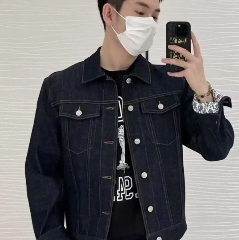 Dior Dior Men's Denim Jacket in Dark Blue 0089 Size US XS / EU 42 / 0 - 7 Thumbnail