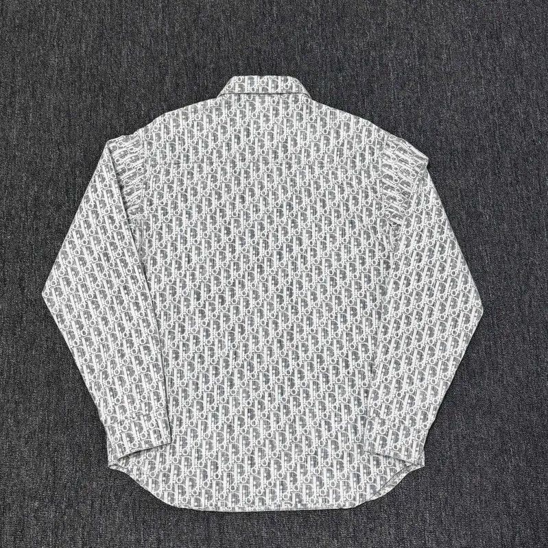 Dior Dior Gray Printed Long Sleeve Shirt for Men 0089 Size US S / EU 44-46 / 1 - 2 Thumbnail