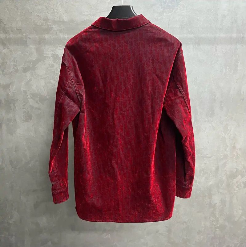 Dior Dior Red Cotton Men's Shirt 0089 Size US XL / EU 56 / 4 - 2 Thumbnail