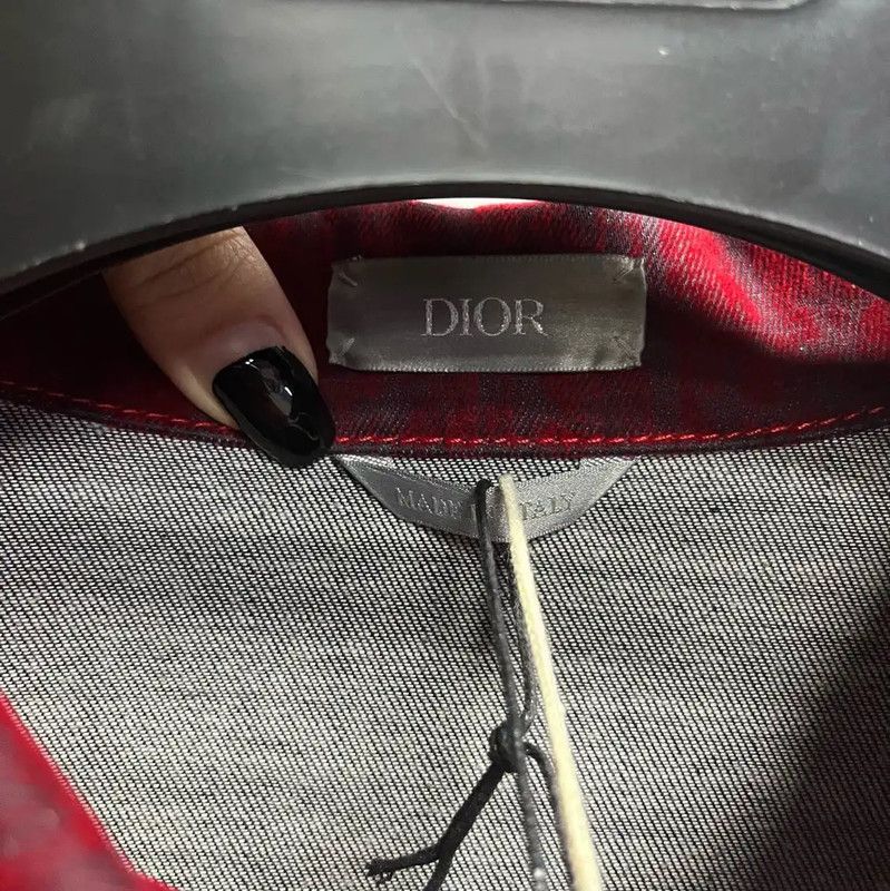 Dior Dior Red Cotton Men's Shirt 0089 Size US XL / EU 56 / 4 - 4 Thumbnail