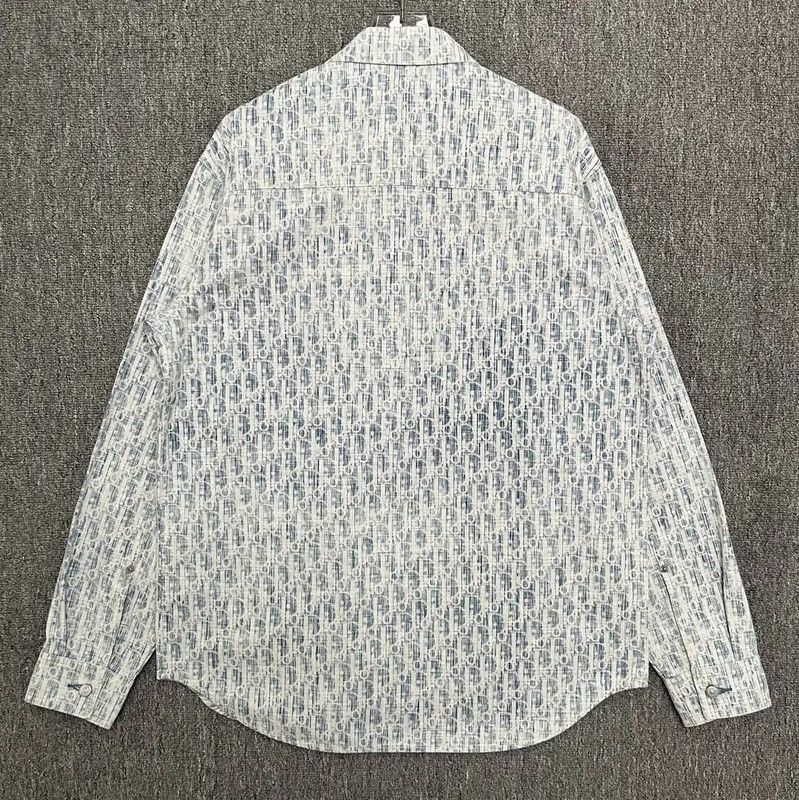 Dior Dior Blue Cotton Long Sleeve Shirt 0089 Size US M / EU 48-50 / 2 - 2 Thumbnail