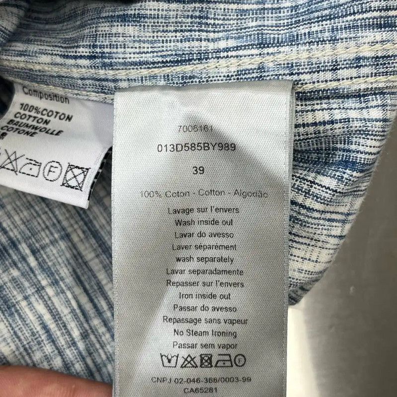 Dior Dior Light Blue Men's Button-Up Shirt 0089 Size US S / EU 44-46 / 1 - 5 Thumbnail