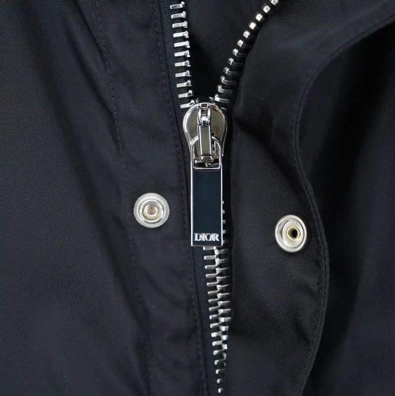 Dior Dior Black Nylon Logo Embroidered Long Coat 0089 Size US L / EU 52-54 / 3 - 5 Thumbnail