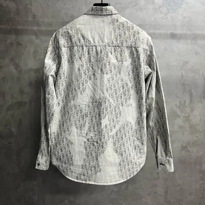 Dior Dior Gray Cotton Long Sleeve Shirt 0089 Size US S / EU 44-46 / 1 - 2 Thumbnail