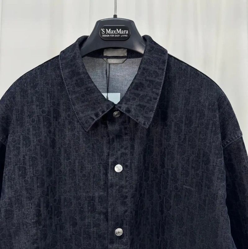 Dior Dior Long Sleeve Denim Jacket in Gray and Black 0089 Size US L / EU 52-54 / 3 - 3 Thumbnail