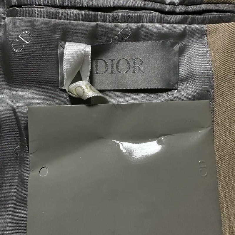 Dior Dior Khaki Cotton Blend Logo Long Coat for Men 0089 Size US M / EU 48-50 / 2 - 5 Thumbnail