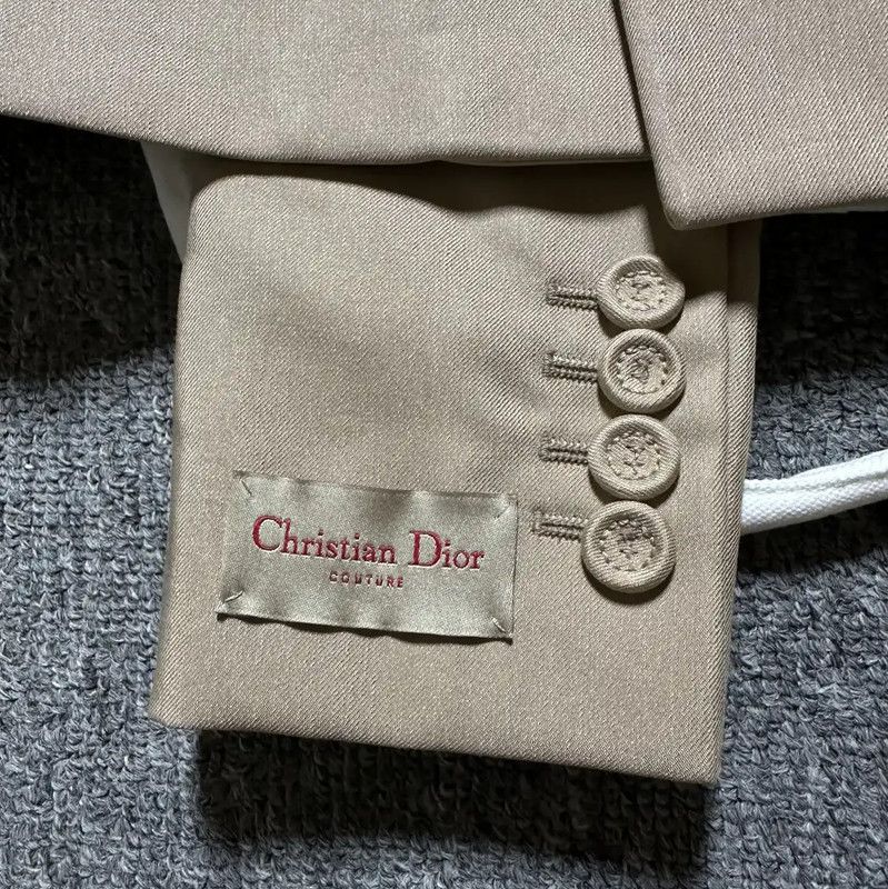 Dior Dior Khaki Cotton Blend Logo Long Coat for Men 0089 Size US M / EU 48-50 / 2 - 2 Thumbnail