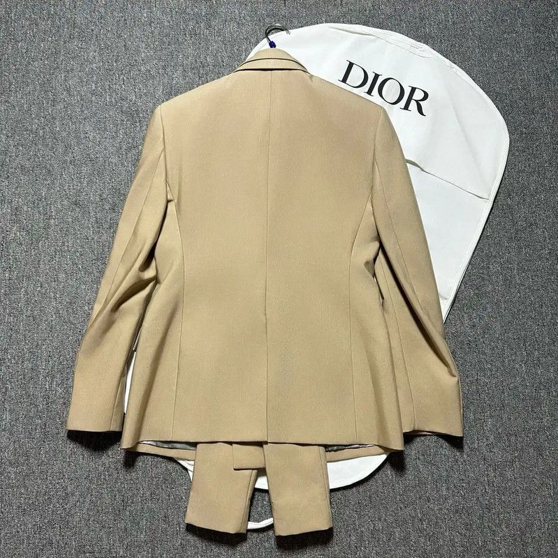 Dior Dior Khaki Cotton Blend Logo Long Coat for Men 0089 Size US M / EU 48-50 / 2 - 3 Thumbnail