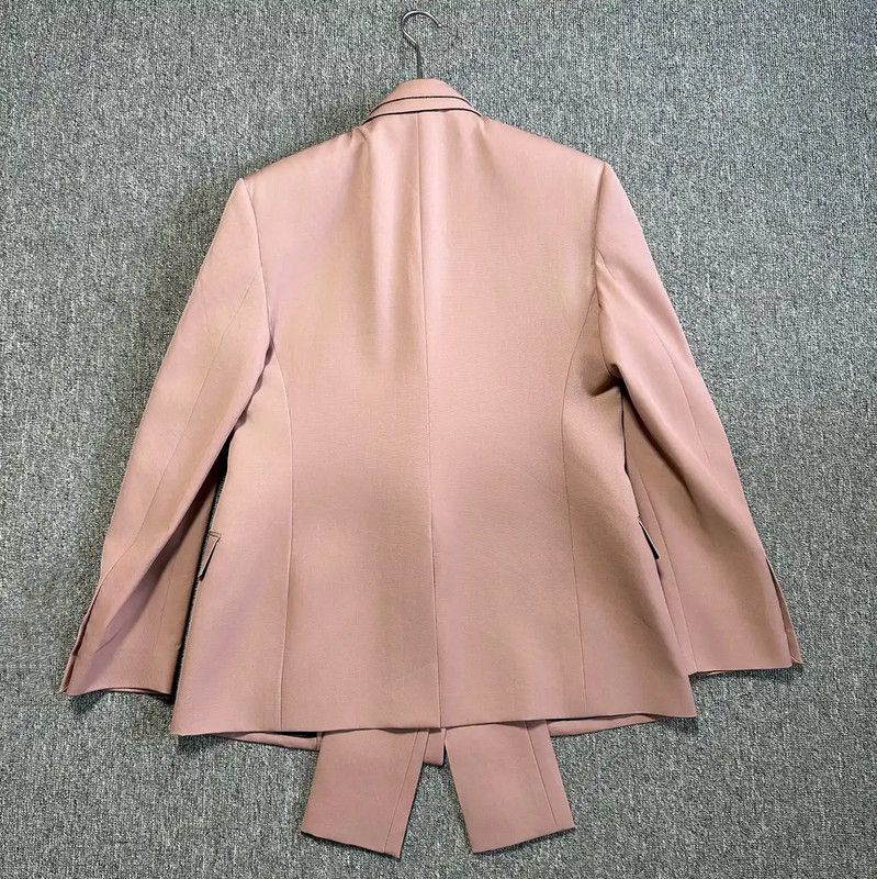 Dior Dior Coral Pink Long Sleeve Wool Coat 0089 Size US XXL / EU 58 / 5 - 2 Thumbnail