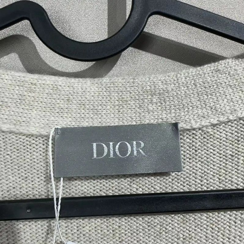 Dior Dior Men's XL Light Gray Wool Blend Sweater 0089 Size US XL / EU 56 / 4 - 4 Thumbnail