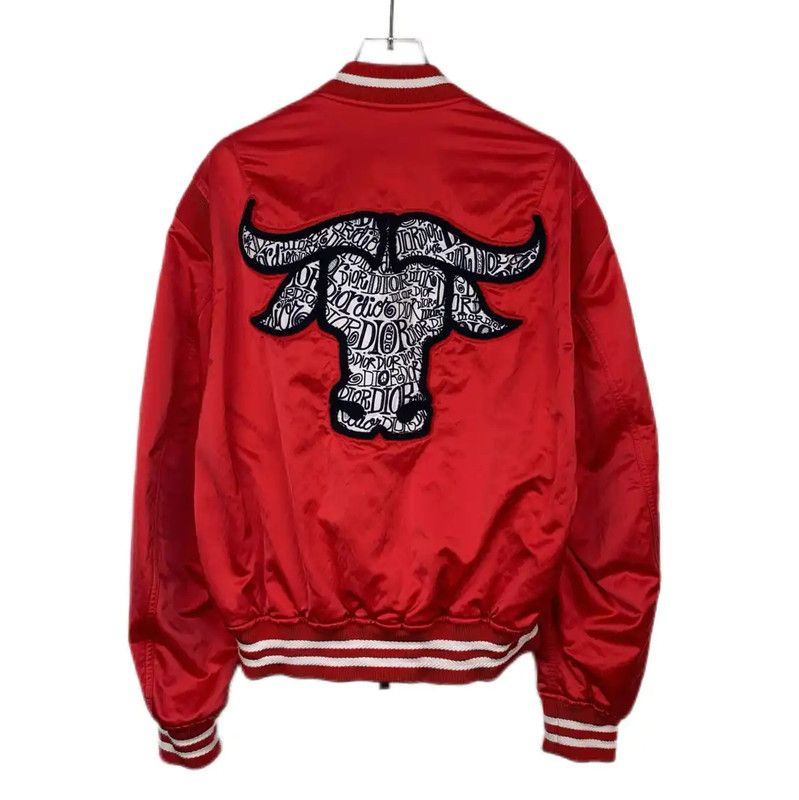 Dior Dior Red Nylon Men's Bomber Jacket 0089 Size US S / EU 44-46 / 1 - 2 Thumbnail