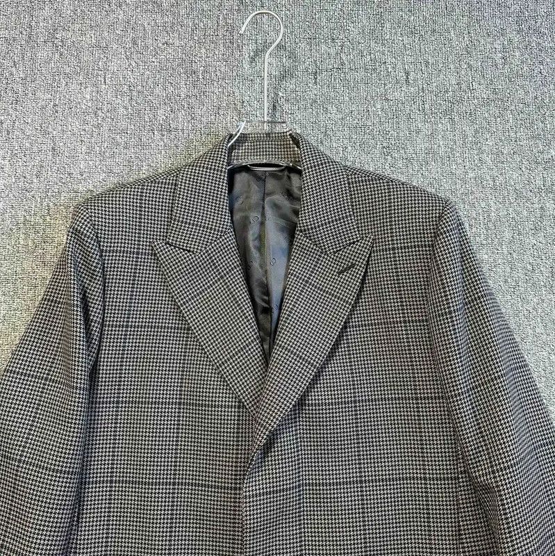 Dior Dior Coffee Wool Houndstooth Long Coat 0089 Size US XL / EU 56 / 4 - 5 Thumbnail