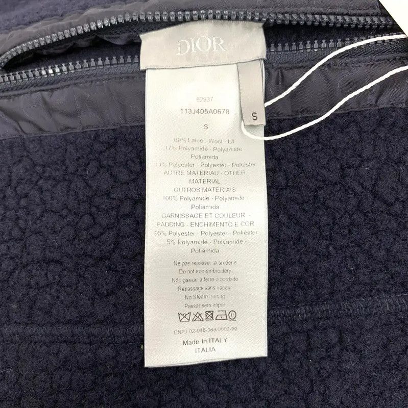 Dior Dior Logo Patterned Navy Wool Men's Jacket 0089 Size US S / EU 44-46 / 1 - 5 Thumbnail