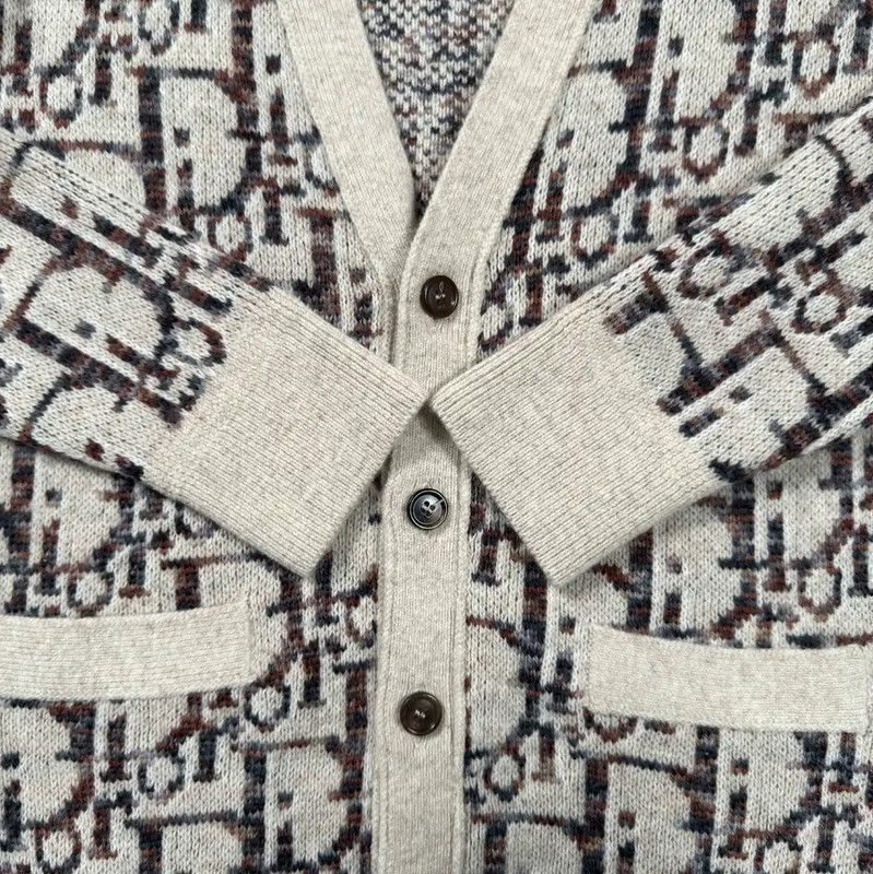Dior Dior Men's Khaki Wool Cardigan 0089 Size US S / EU 44-46 / 1 - 5 Thumbnail