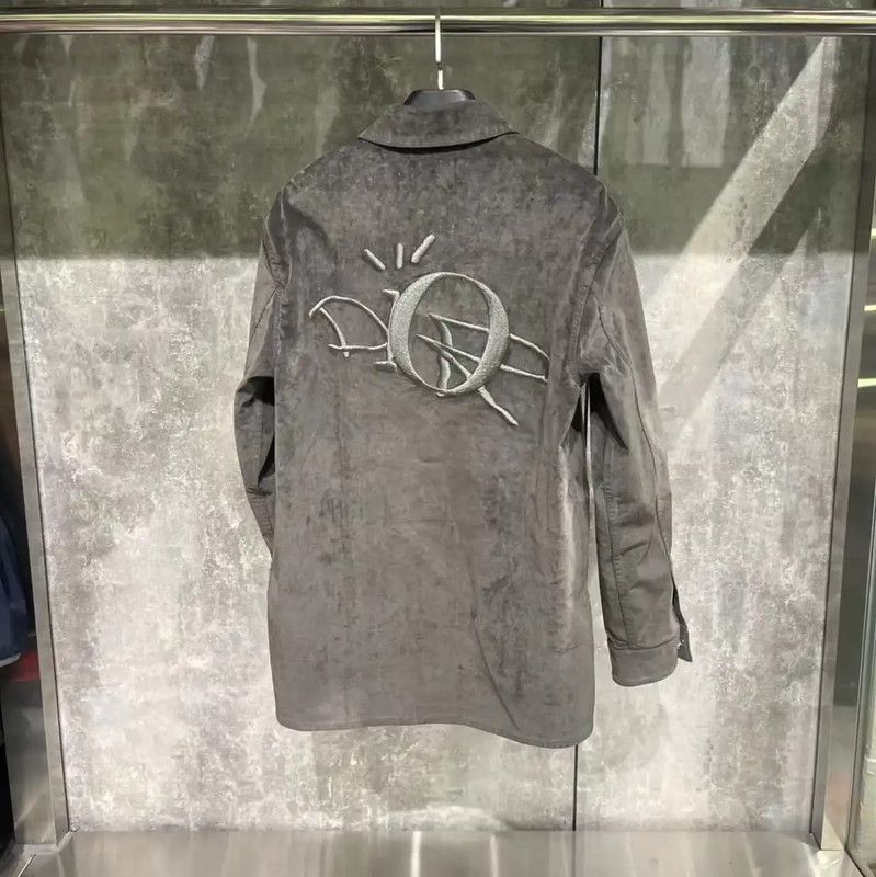 Dior Dior Gray Cotton Men's Outerwear Jacket 0089 Size US L / EU 52-54 / 3 - 2 Thumbnail