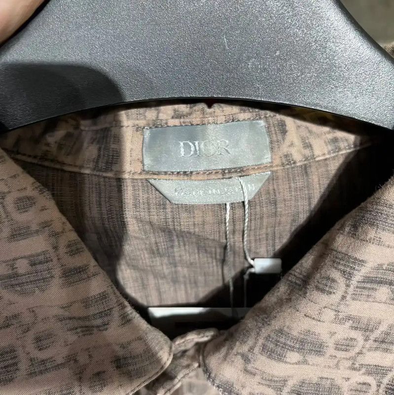 Dior Dior Brown Cotton Long Sleeve Shirt 0089 Size US XL / EU 56 / 4 - 3 Thumbnail