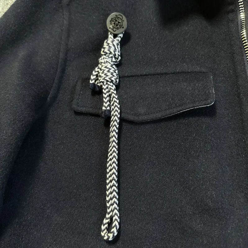 Dior Dior Embroidered Wool Overshirt in Dark Blue 0089 Size US XL / EU 56 / 4 - 2 Thumbnail