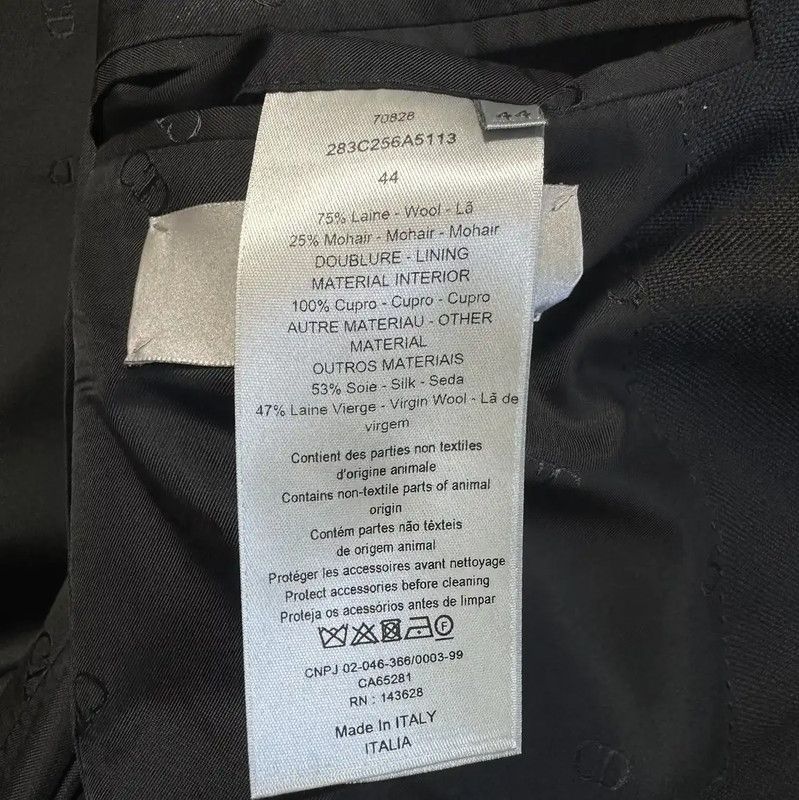 Dior Dior Men's Black Wool Blend Long Coat 0089 Size US M / EU 48-50 / 2 - 5 Thumbnail