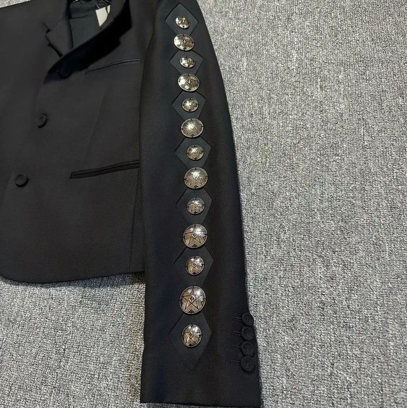 Dior Dior Men's Black Wool Blend Long Coat 0089 Size US M / EU 48-50 / 2 - 2 Thumbnail