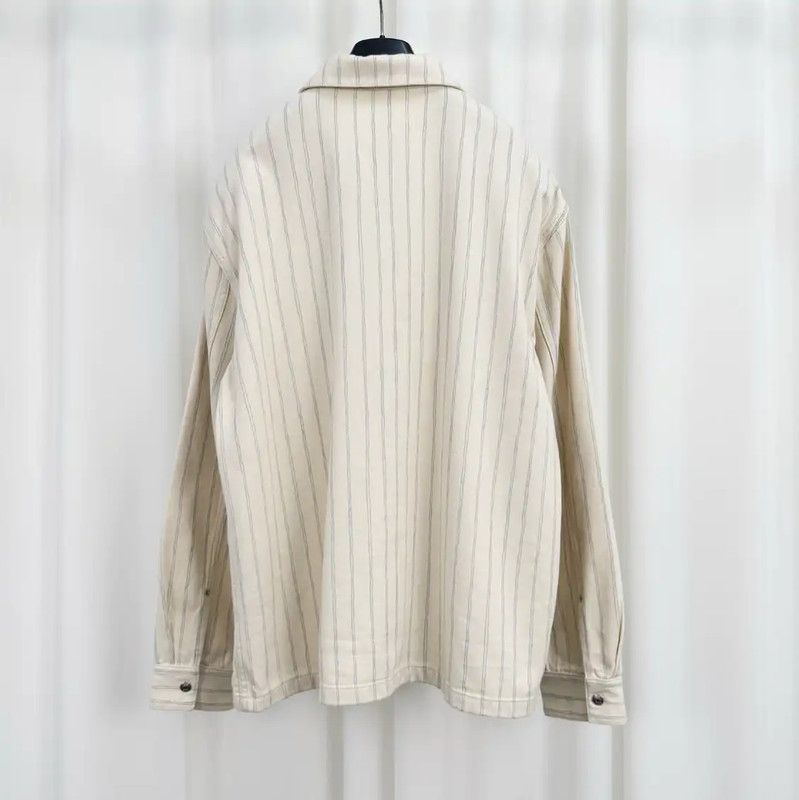 Dior Dior Men's Long Sleeve Cotton Striped Coat 0089 Size US XL / EU 56 / 4 - 2 Thumbnail