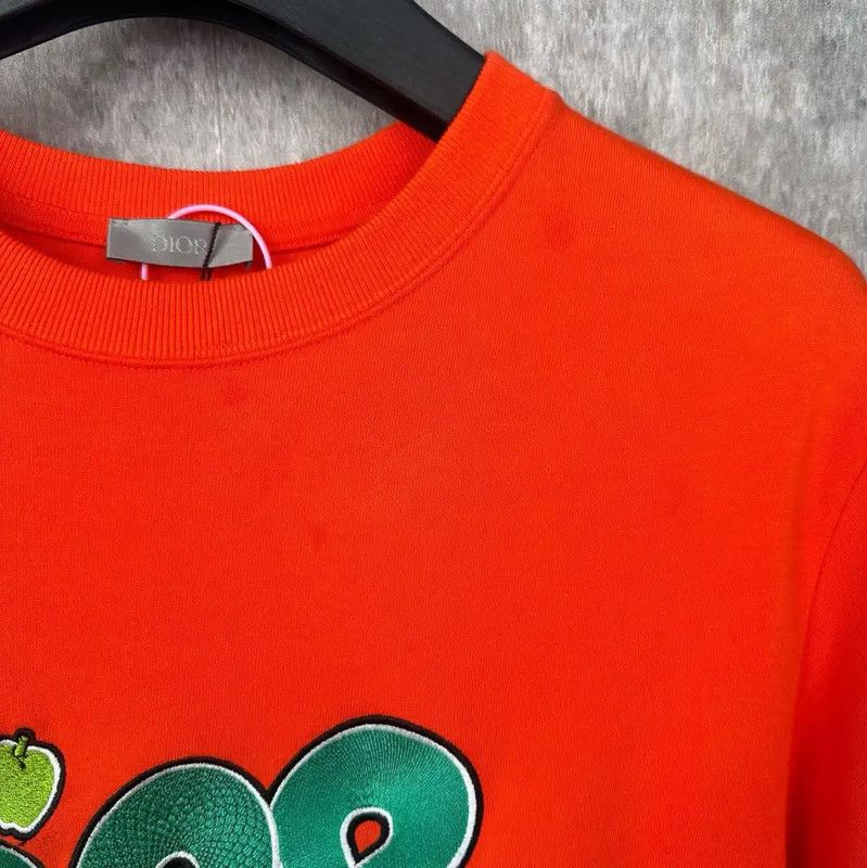Dior Dior Orange Graphic Cotton T-Shirt for Men 0089 Size US S / EU 44-46 / 1 - 4 Thumbnail
