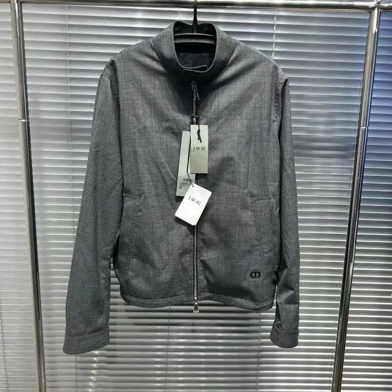 Dior Dior M Grey Wool Zip Jacket for Men 0089 Size US M / EU 48-50 / 2 - 2 Thumbnail
