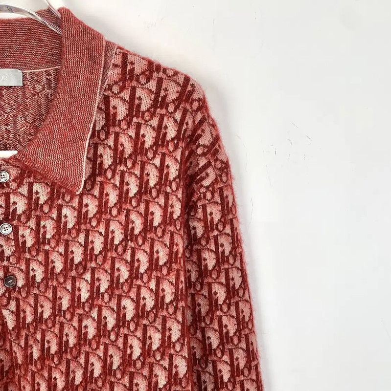 Dior Dior Red Long Sleeve Pullover Sweater for Men 0089 Size US L / EU 52-54 / 3 - 3 Thumbnail
