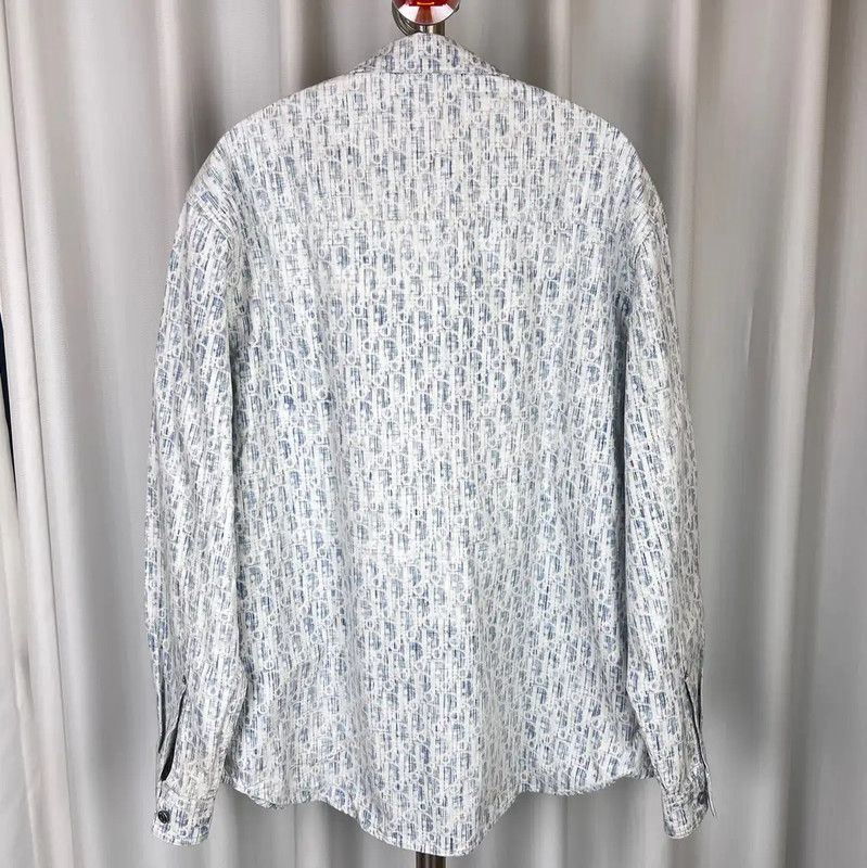 Dior Dior Light Blue Cotton Button-Up Shirt 0089 Size US XL / EU 56 / 4 - 2 Thumbnail