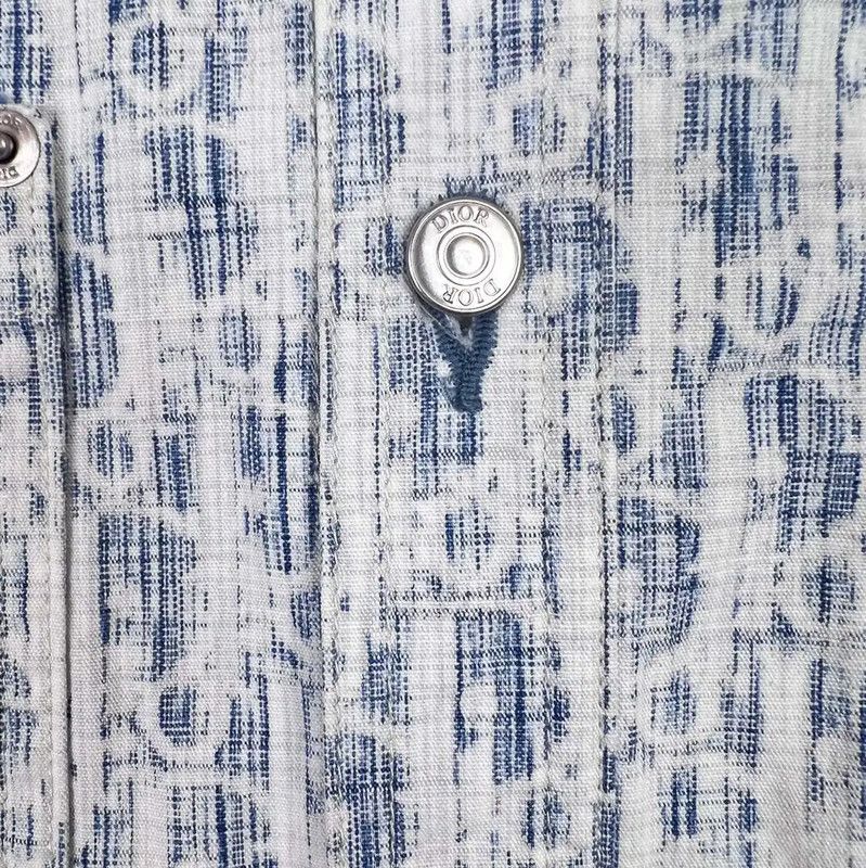 Dior Dior Light Blue Cotton Button-Up Shirt 0089 Size US XL / EU 56 / 4 - 3 Thumbnail