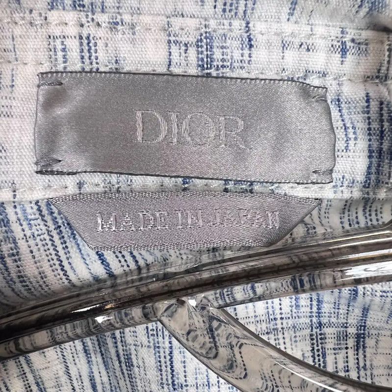 Dior Dior Light Blue Cotton Button-Up Shirt 0089 Size US XL / EU 56 / 4 - 4 Thumbnail