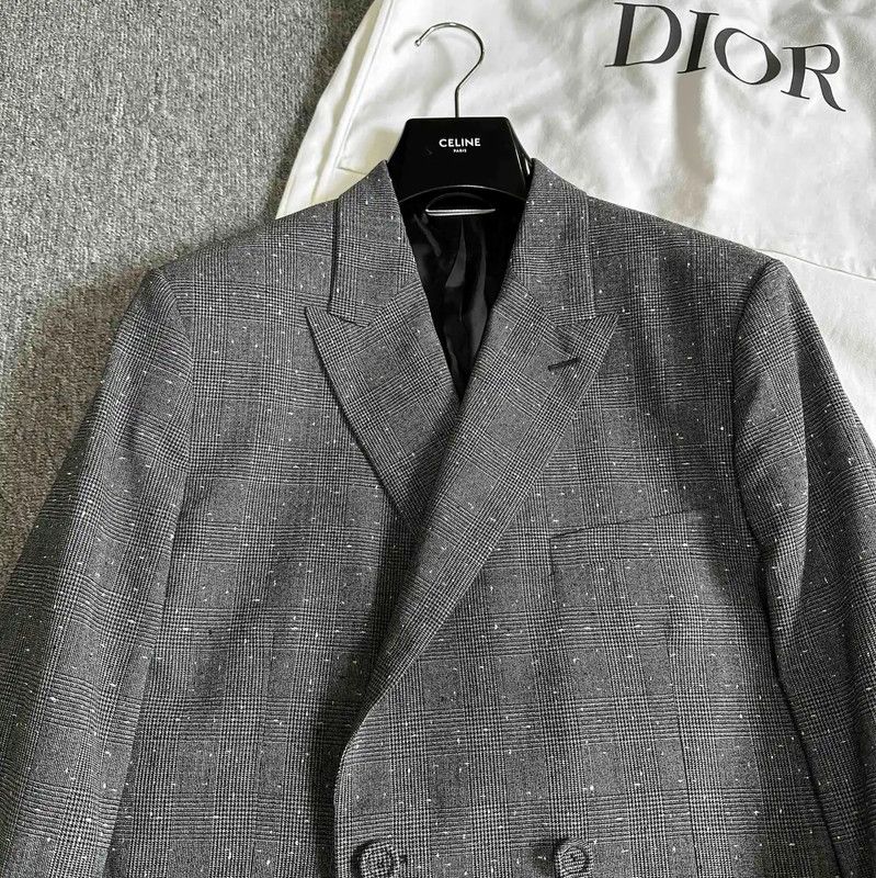 Dior Dior Men's Grey Wool-Blend Long Coat 0089 Size US XL / EU 56 / 4 - 3 Thumbnail