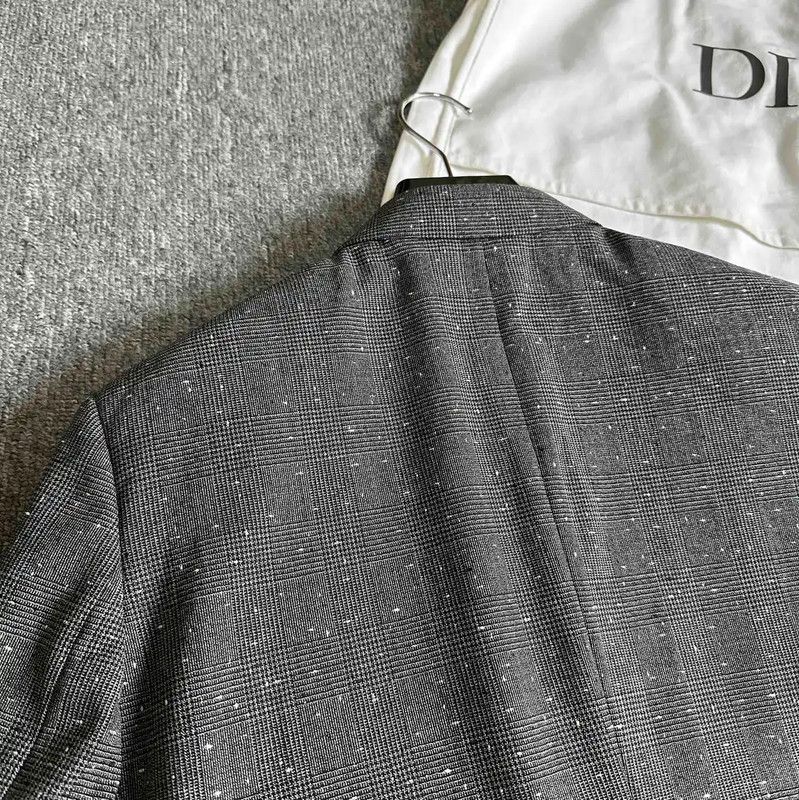 Dior Dior Men's Grey Wool-Blend Long Coat 0089 Size US XL / EU 56 / 4 - 5 Thumbnail