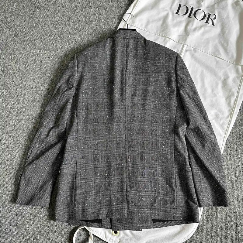 Dior Dior Men's Grey Wool-Blend Long Coat 0089 Size US XL / EU 56 / 4 - 4 Thumbnail
