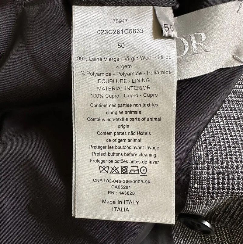 Dior Dior Men's Grey Wool-Blend Long Coat 0089 Size US XL / EU 56 / 4 - 7 Thumbnail