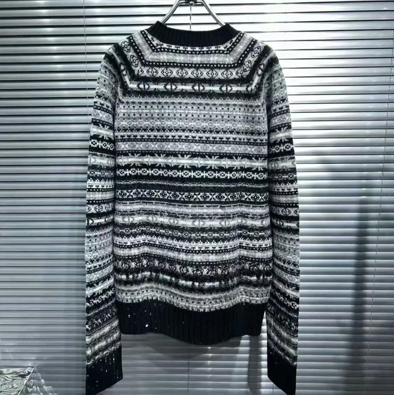 Dior Dior Colorful Wool Blend Long Sleeve Sweater 0089 Size US M / EU 48-50 / 2 - 2 Thumbnail
