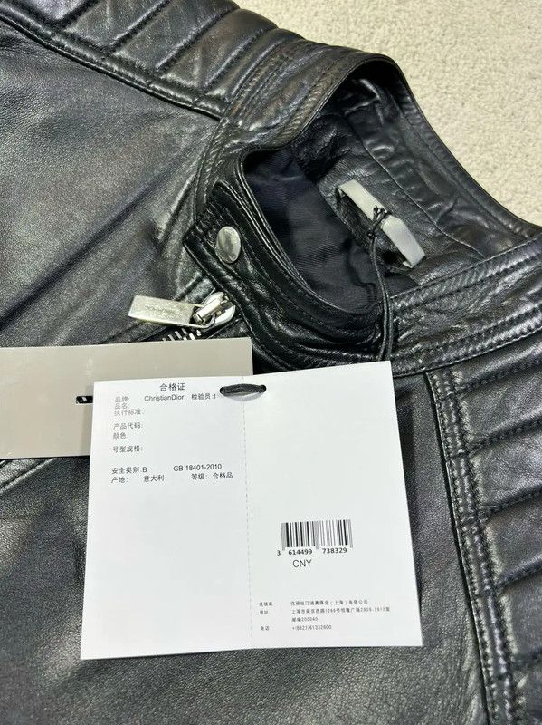 Dior Dior Black Leather Men's Jacket 0089 Size US XS / EU 42 / 0 - 3 Thumbnail