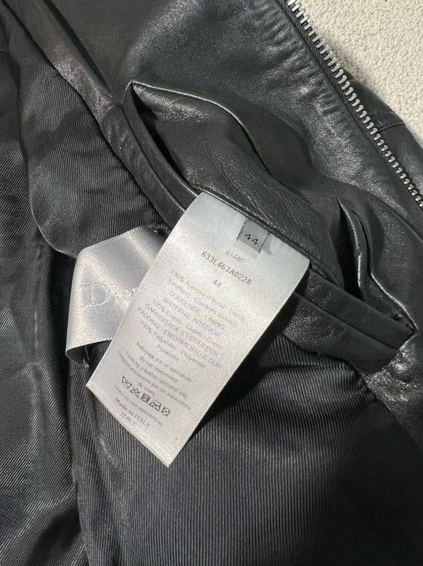 Dior Dior Black Leather Men's Jacket 0089 Size US XS / EU 42 / 0 - 5 Thumbnail